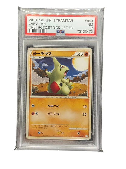 PSA 7 LARVITAR 003/019 1ST ED TYRANITAR CONSTRUCTED DECK POKEMON CARD
