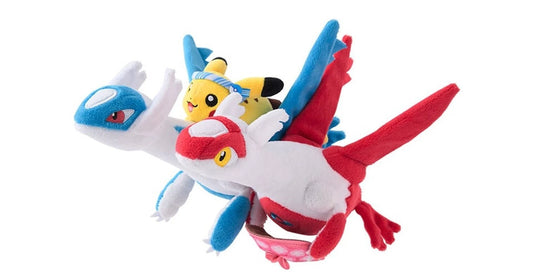 Fukuoka Pokemon Center Re-opening Anniversary Latios Latias Japan-Latias Latios Pikachu Plush