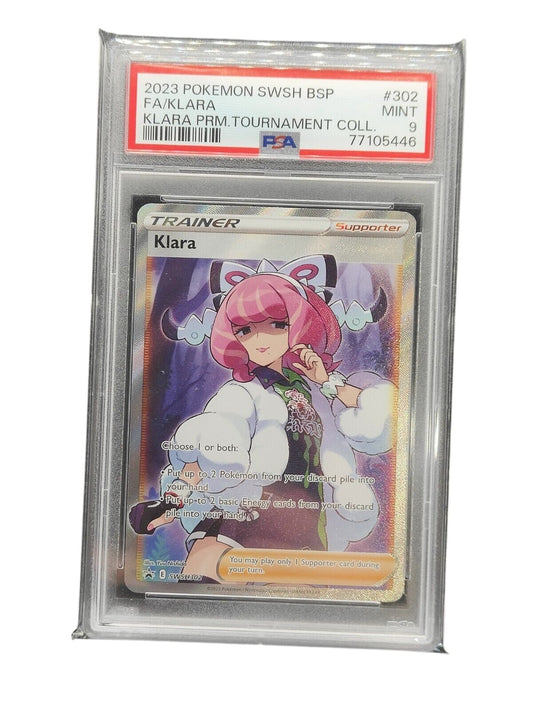 PSA 9 Pokémon TCG Klara SWSH Black Star Promos SWSH302 Holo Promo