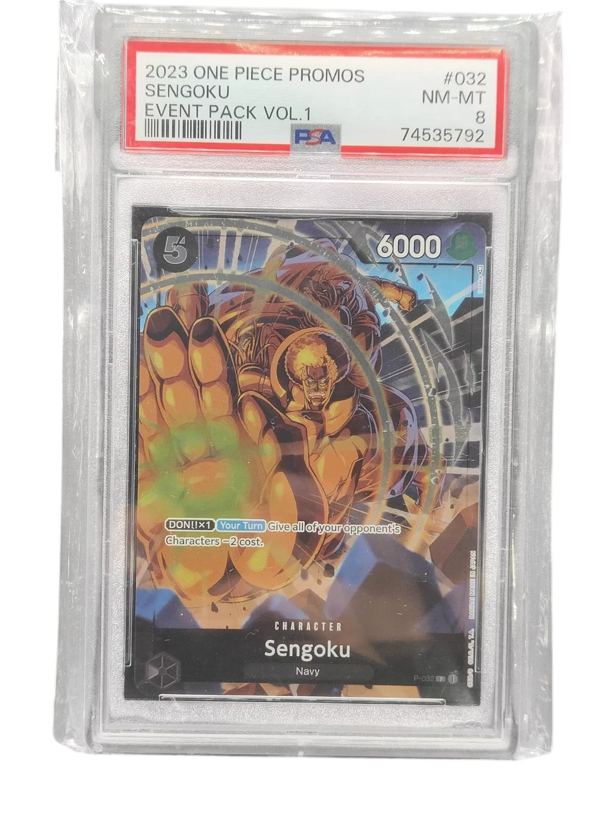 PSA 8 2023 ONE PIECE Sengoku! P-032 Event Pack Promo